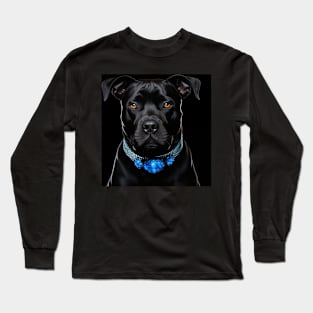 Elegant Black Pit Bull Long Sleeve T-Shirt